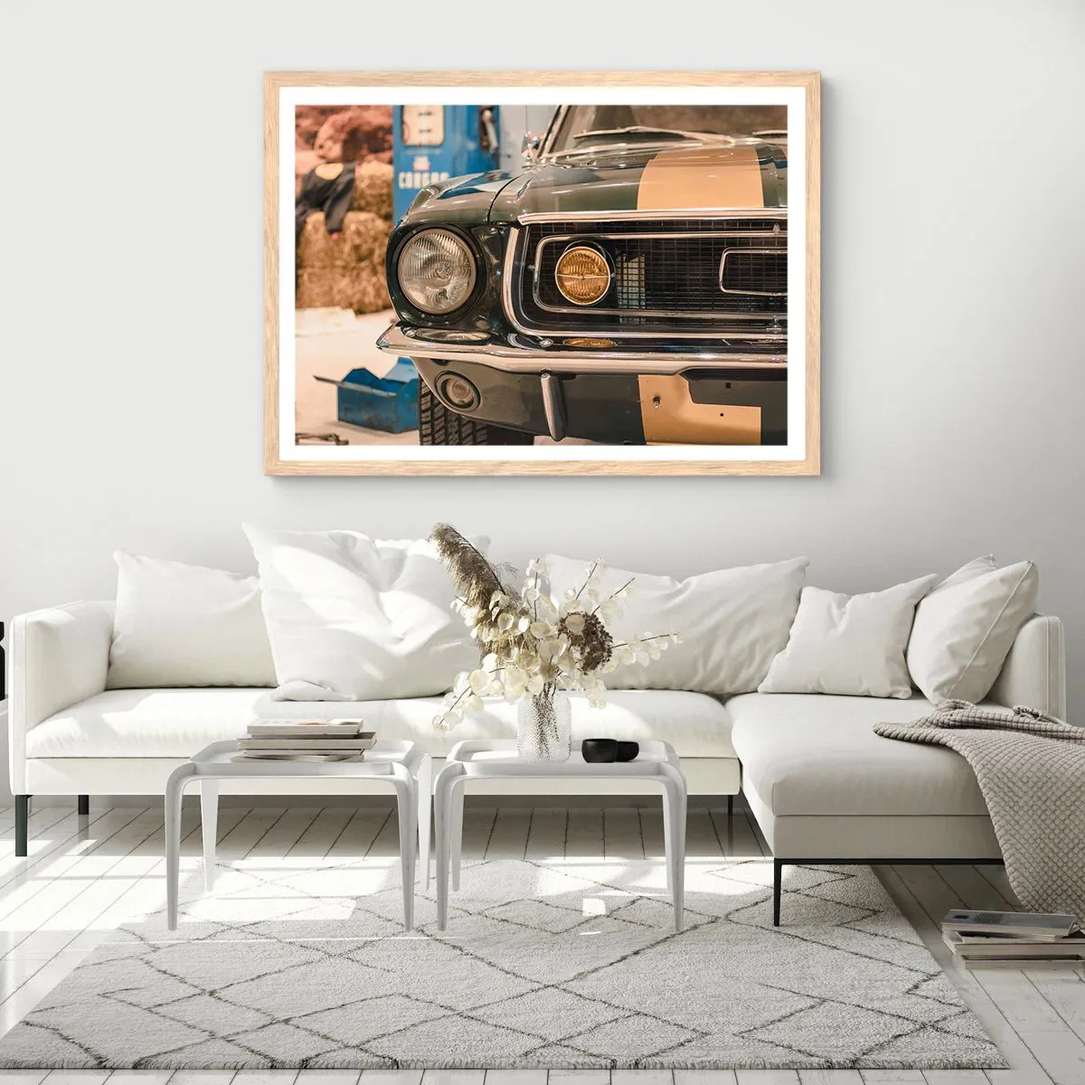 Poster in cornice rovere chiaro - Incontro con la leggenda - 91x61 cm