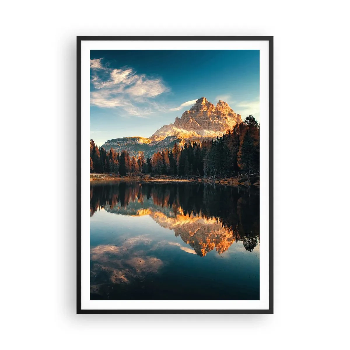 Poster in cornice nera - Paesaggio doppio - 70x100 cm