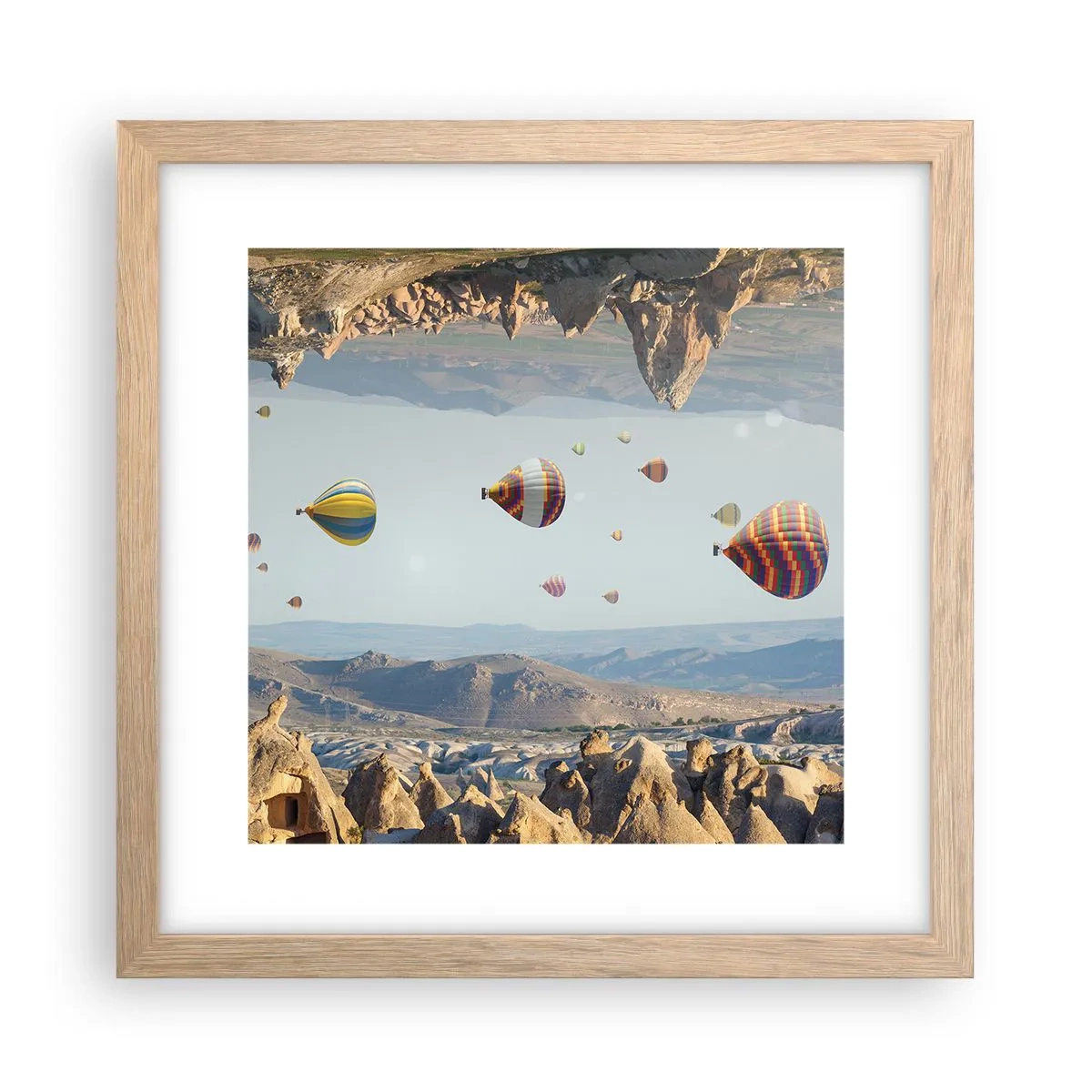 Poster in cornice rovere chiaro - Qui tutto è possibile - 30x30 cm