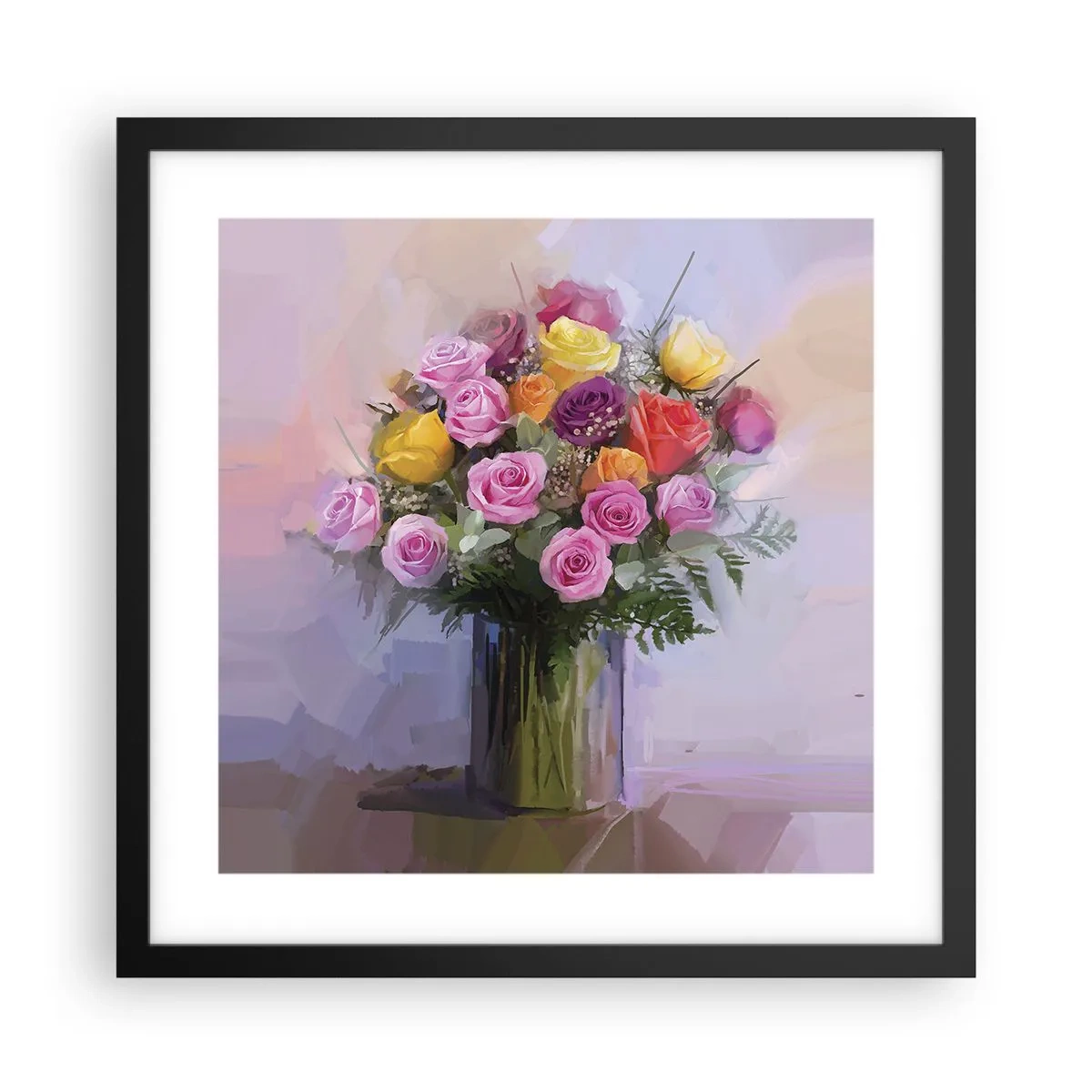 Poster in cornice nera - Bellezza immobile - 40x40 cm