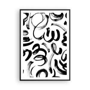 Poster in cornice nera - Nero su bianco - 70x100 cm