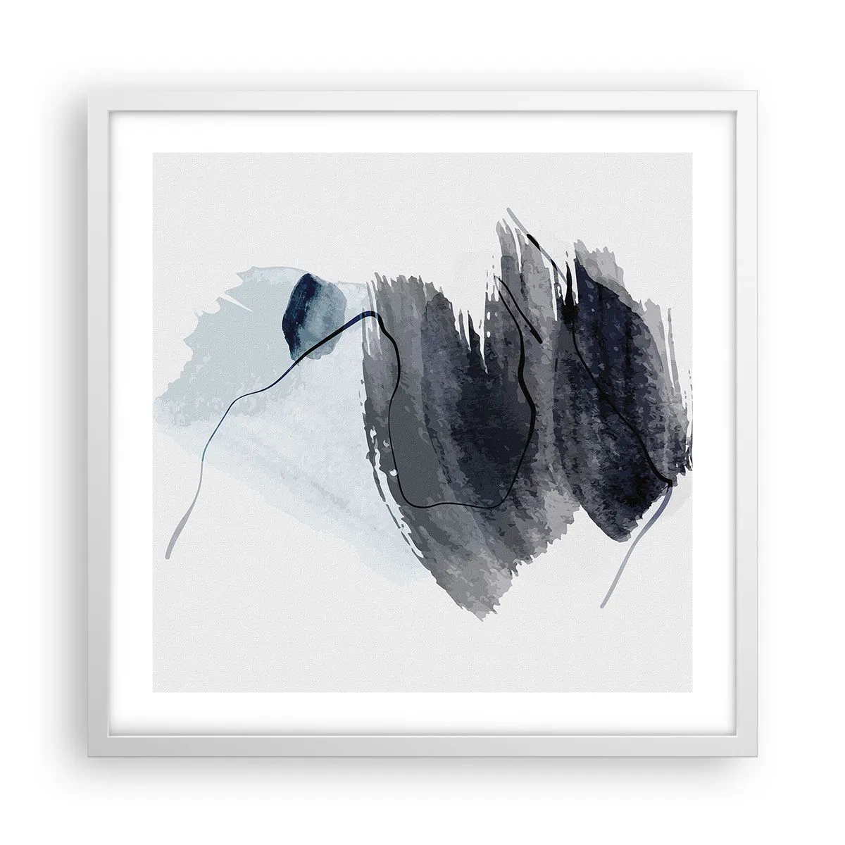 Poster in cornice bianca - Intensità e movimento - 50x50 cm