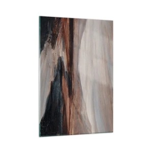 Quadro su vetro - Un paesaggio pittoresco con un fiume e montagne - 80x120cm - Valle tranquilla - Decorazione murale moderna per soggiorno e camera da letto ARTTOR