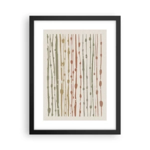 Poster in cornice nera - La notazione musicale dei colori - 30x40 cm