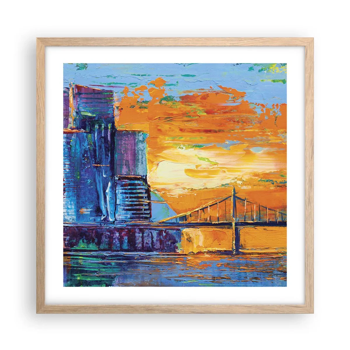 Poster in cornice rovere chiaro - Cultura e natura - 50x50 cm