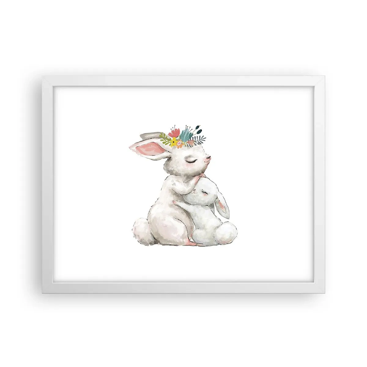 Poster in cornice bianca - Da mamma si sta meglio - 40x30 cm