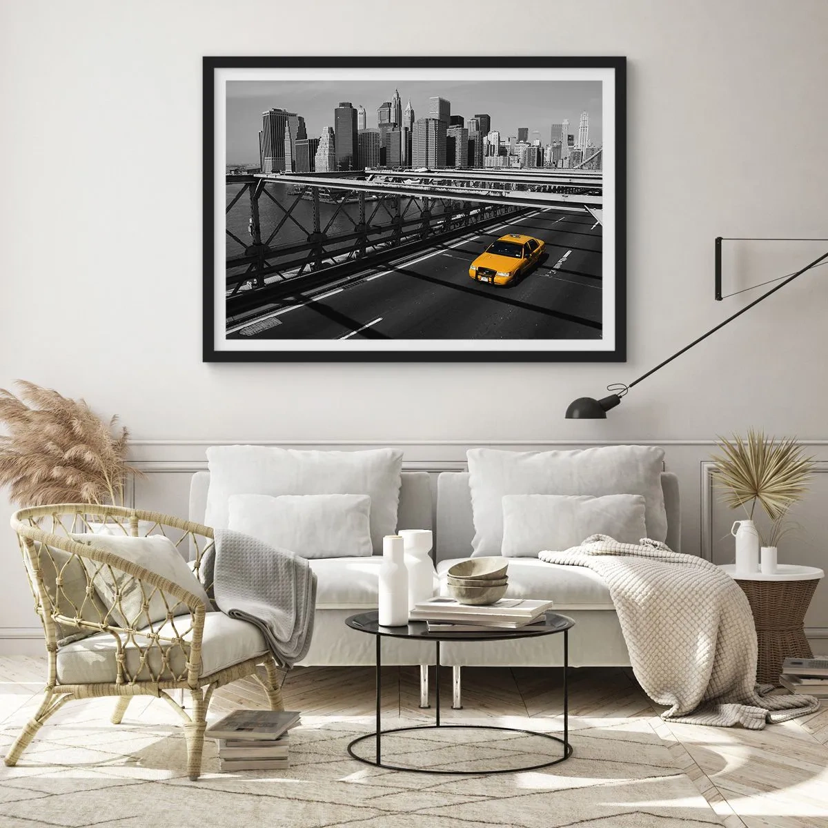 Poster in cornice nera - Il colore della grande città - 40x30 cm