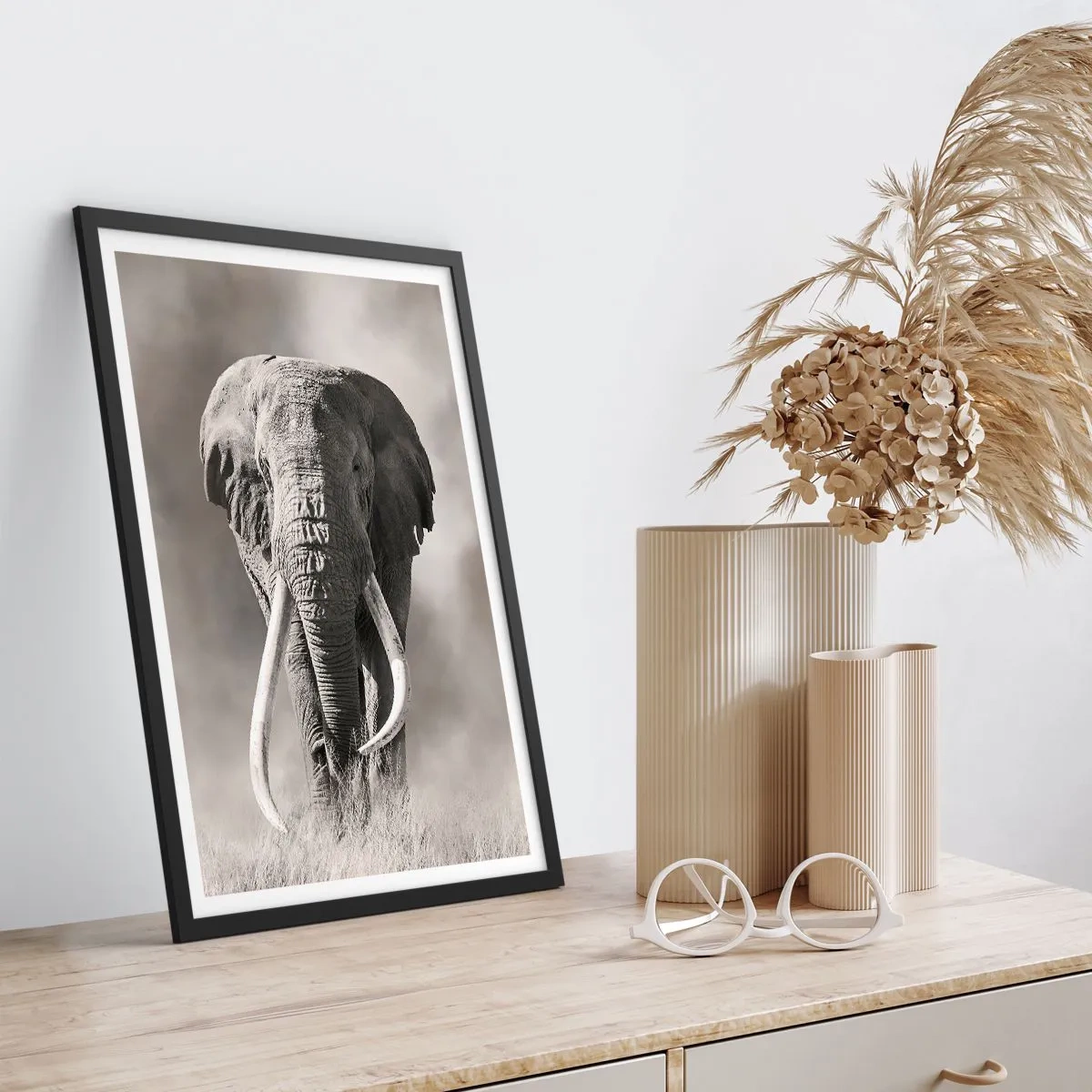 Poster in cornice nera - Patriarca africano - 40x50 cm