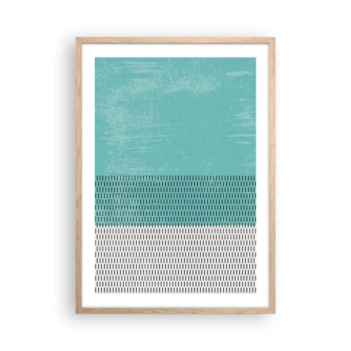 Poster in cornice rovere chiaro - Composizione equilibrata - 50x70 cm