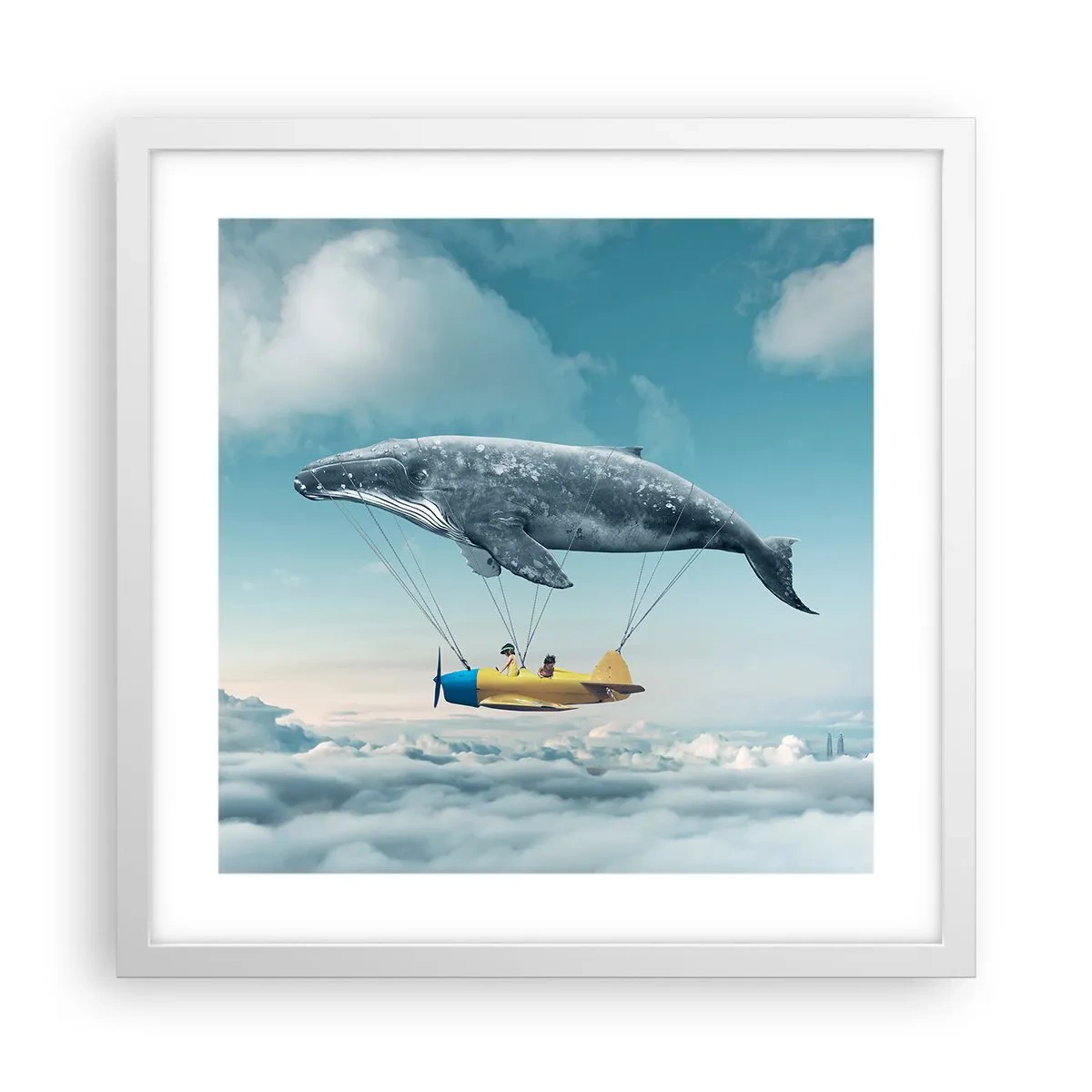 Poster in cornice bianca - Perché no? - 40x40 cm