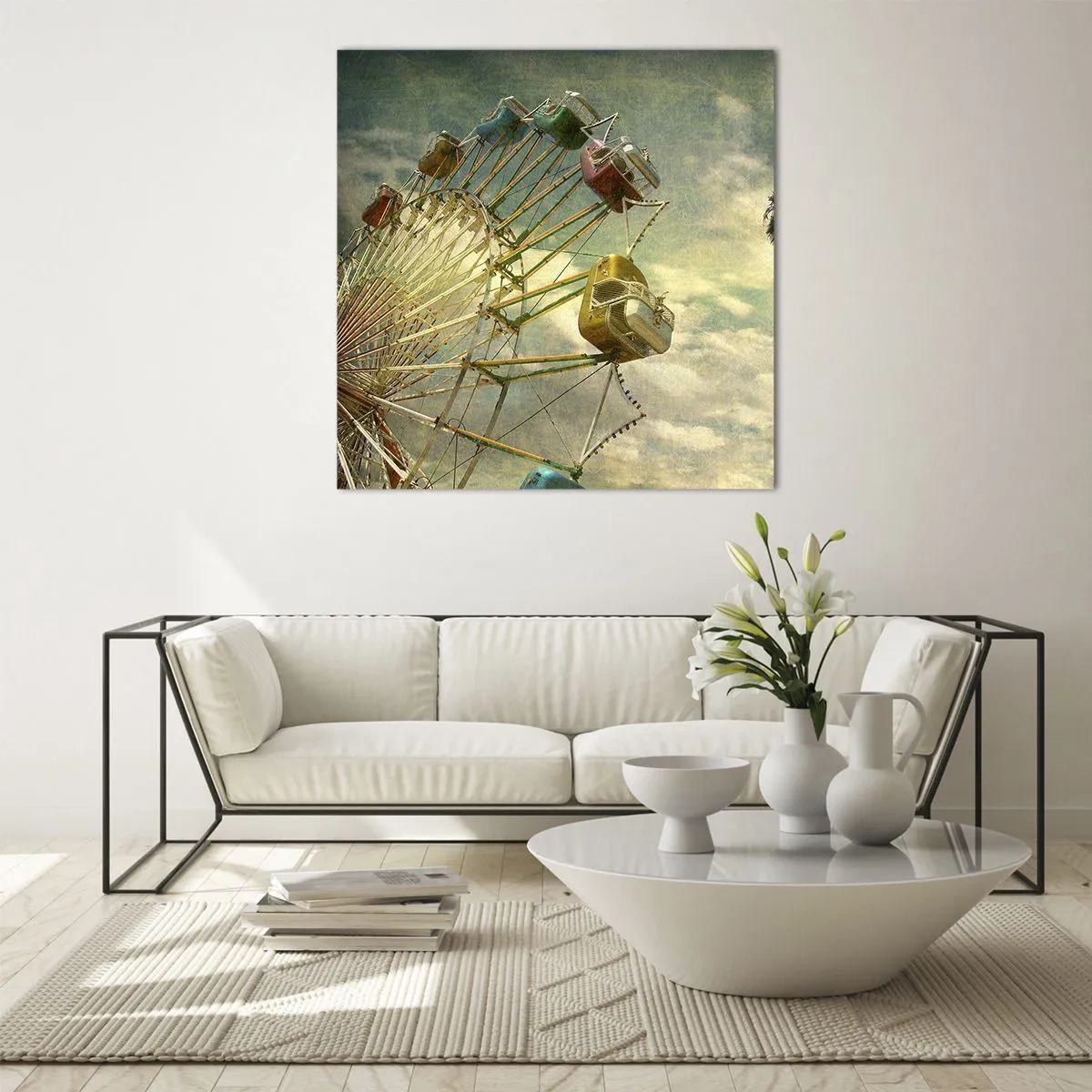 Quadro su vetro - Il divertimento comincia... - 70x70 cm