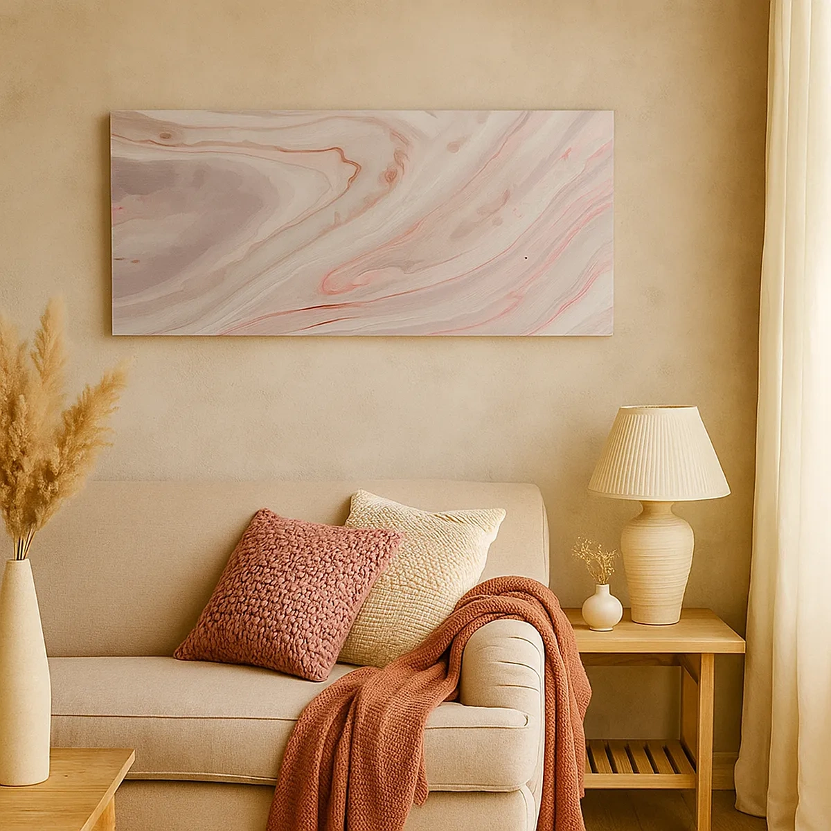 Quadro su tela - Stampe su Tela - Rosa liquido - 30x30 cm