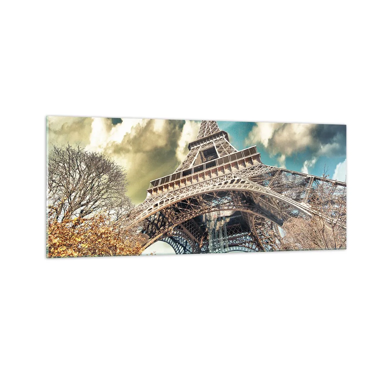 Quadro su vetro - L'autunno a Parigi... - 100x40 cm