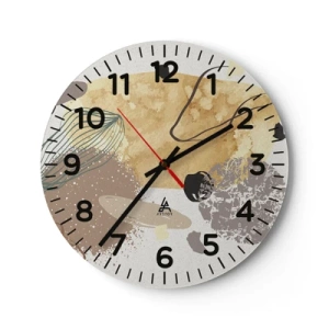 Orologio da parete - Orologio in Vetro - Schizzologia applicata - 40x40 cm