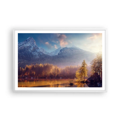 Poster in cornice bianca - Sui monti e nelle valli - 91x61 cm