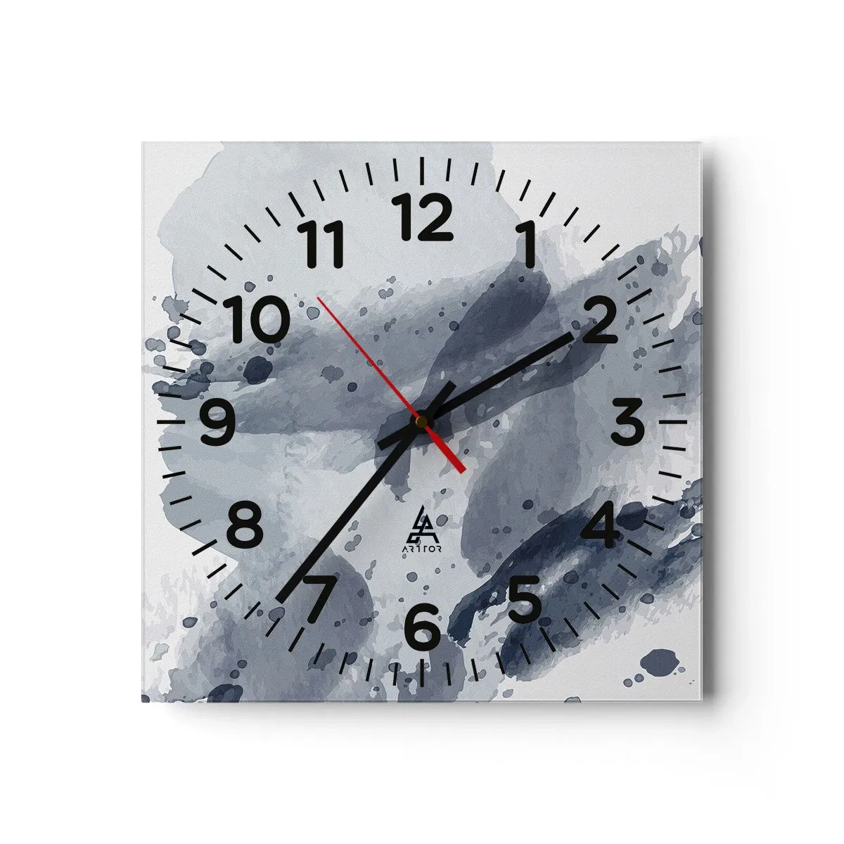 Orologio da parete - Orologio in Vetro - Studio della natura dell'acqua - 30x30 cm