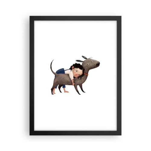 Poster in cornice nera - I migliori amici - 30x40 cm