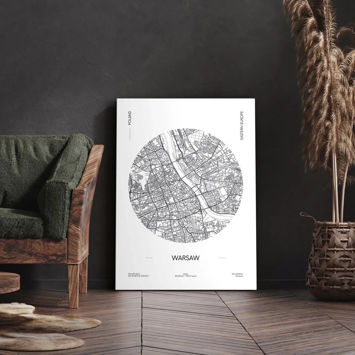 Quadro su tela - Stampe su Tela - Anatomia di Varsavia - 65x120 cm