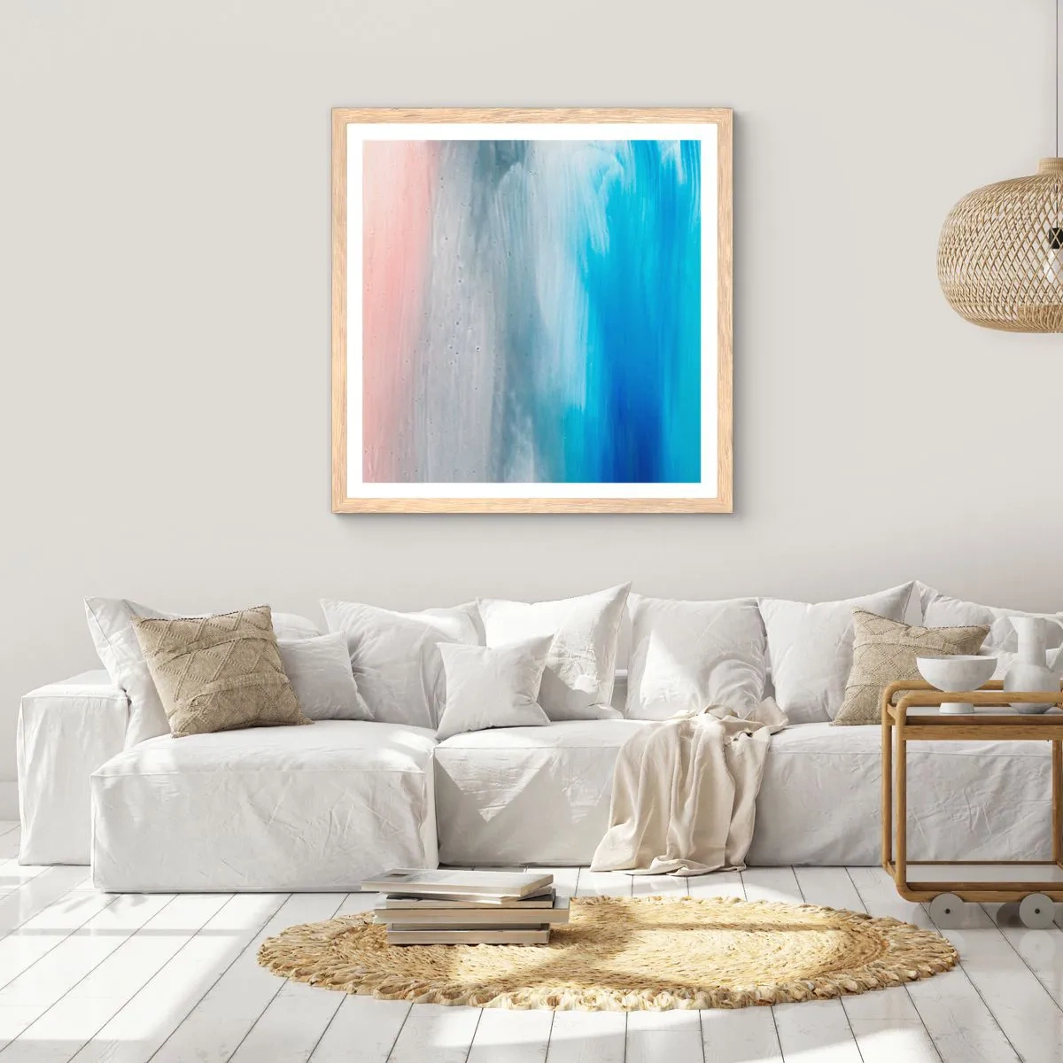 Poster in cornice rovere chiaro - Gli elementi: l'aria - 60x60 cm