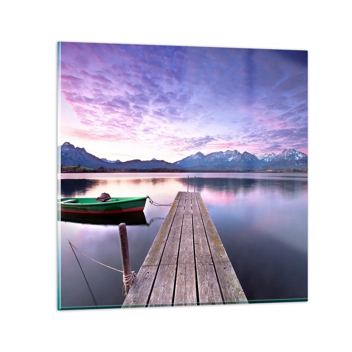 Quadro su vetro - Silenzio amichevole - 40x40 cm