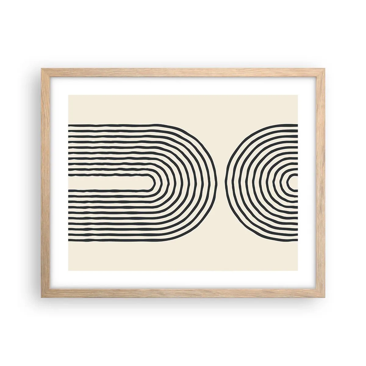 Poster in cornice rovere chiaro - Tra un attimo... - 50x40 cm