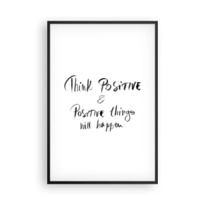 Poster in cornice nera - Come vivere? - 61x91 cm