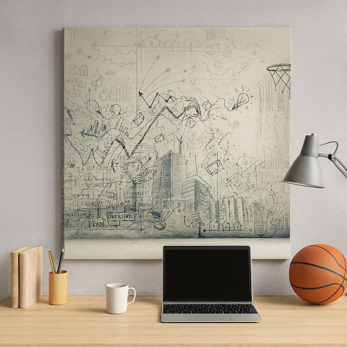 Quadro su tela - Stampe su Tela - La mia fantastica vita in città - 30x30 cm