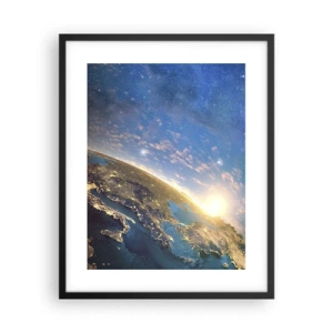 Poster in cornice nera - Guardiamoci da lontano - 40x50 cm
