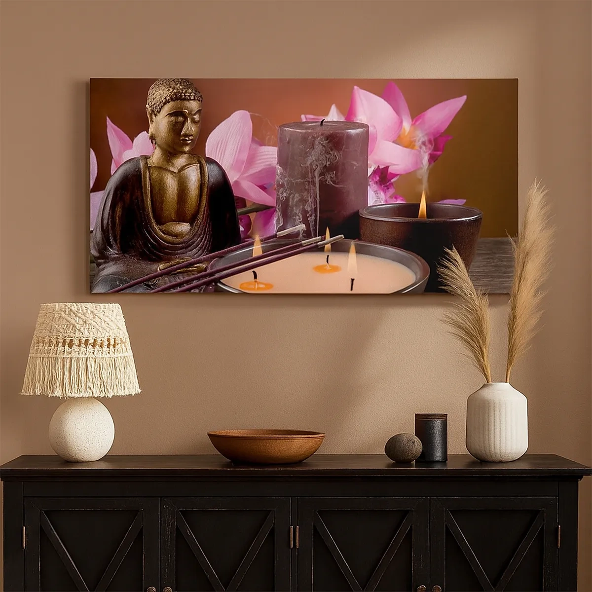 Quadro su tela - Stampe su Tela - Purificare la mente, calmare il corpo - 30x30 cm