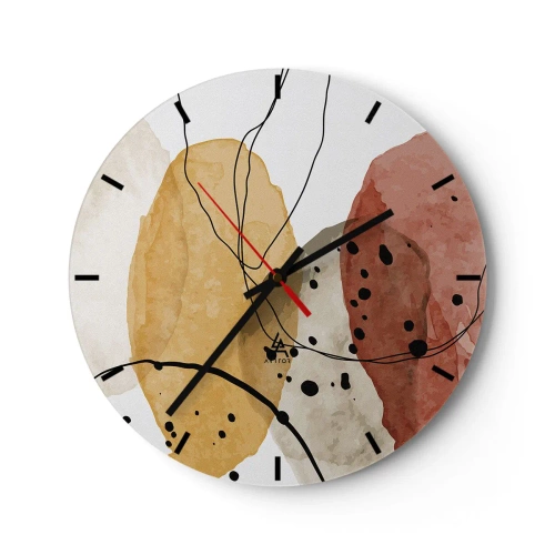 Orologio da parete - Orologio in Vetro - Come aria leggera e trasparente - 40x40 cm