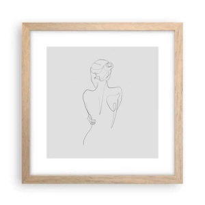 Poster in cornice rovere chiaro - La musica del corpo - 30x30 cm