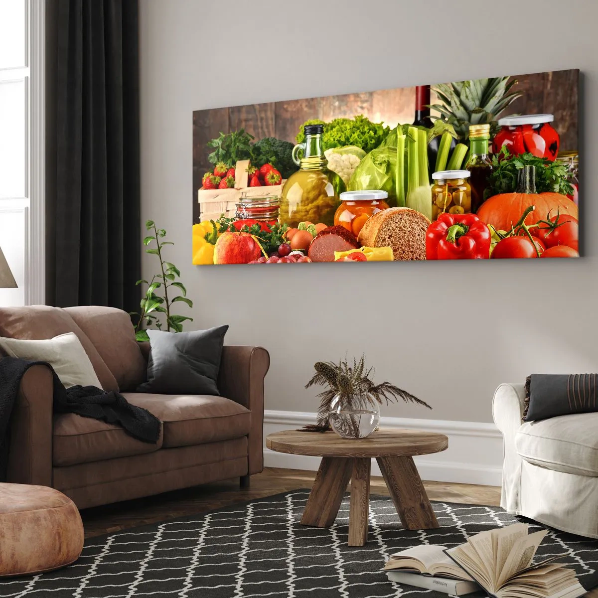 Quadro su tela - Stampe su Tela - Affumicati, arrostiti, marinati - 90x30 cm