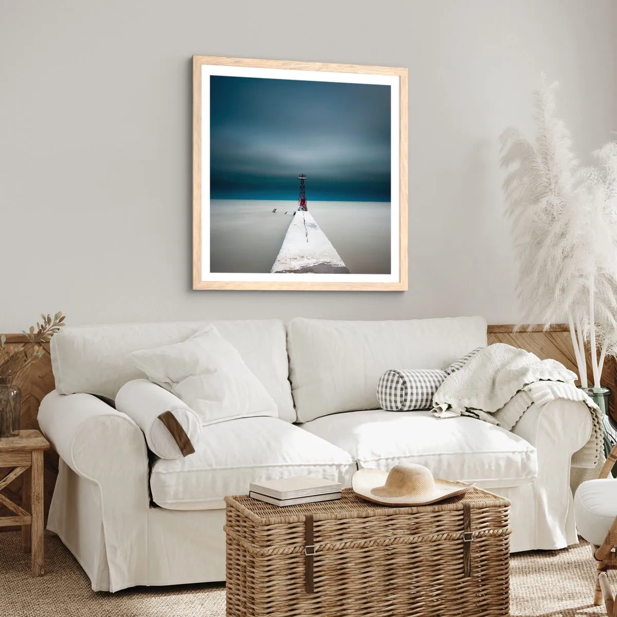 Poster in cornice rovere chiaro - Incontrando l'infinito - 40x40 cm