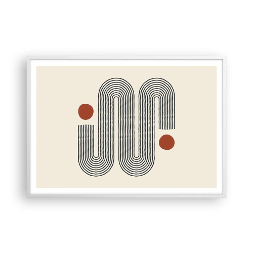 Poster in cornice bianca - Dall'inizio alla fine - 100x70 cm