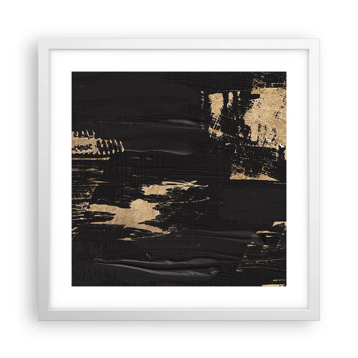 Poster in cornice bianca - Tracce del contatto - 40x40 cm