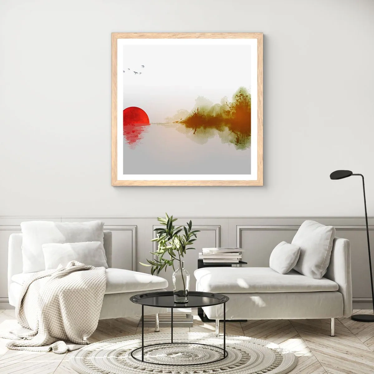 Poster in cornice rovere chiaro - Promessa di pace - 40x40 cm