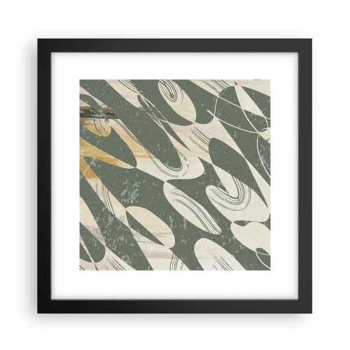 Poster in cornice nera - Astrazione ritmica - 30x30 cm