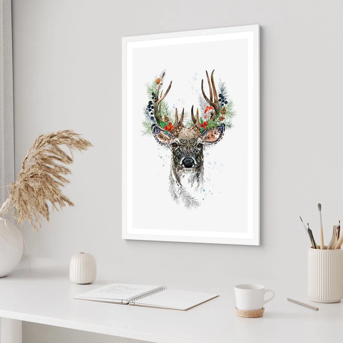 Poster in cornice bianca - Nell'abito della festa - 30x40 cm