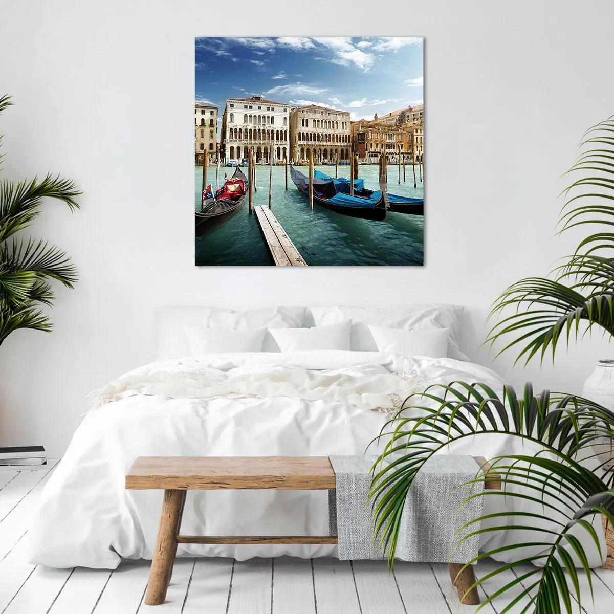 Quadro su tela - Stampe su Tela - Palazzi nel blu - 70x70 cm
