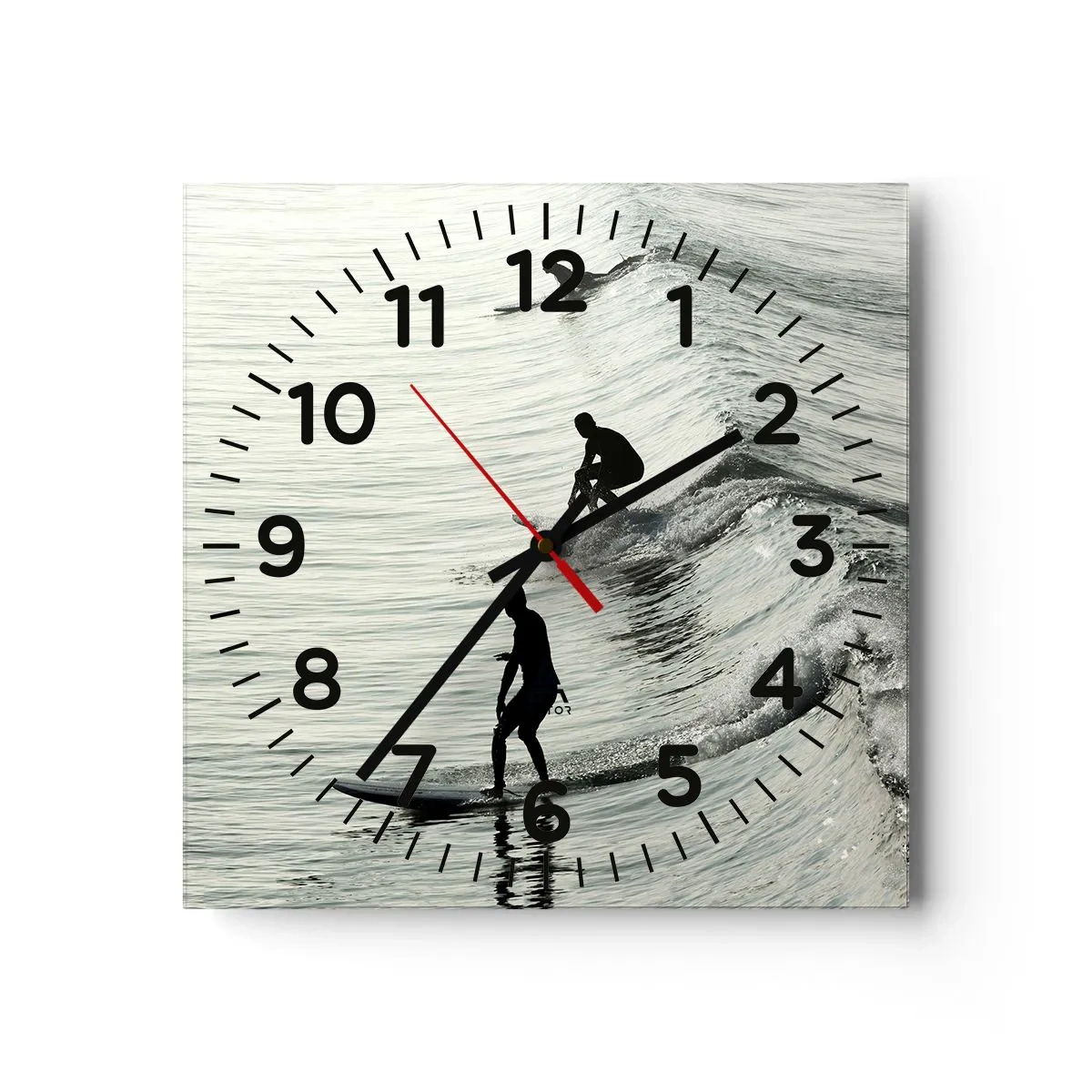 Orologio da parete - Orologio in Vetro - Onde all'incontro - 30x30 cm