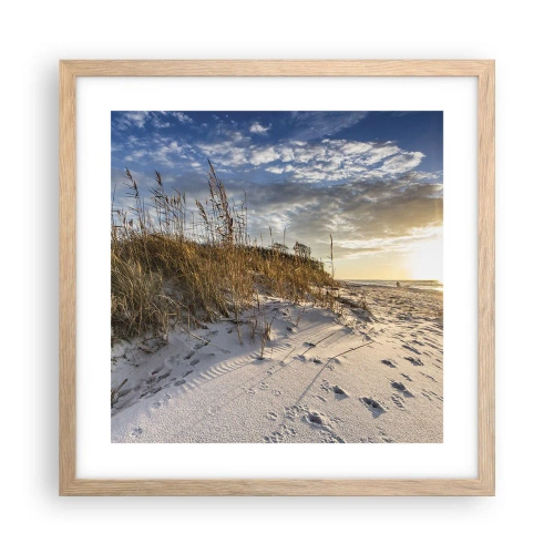 Poster in cornice rovere chiaro - Invito a passeggiare - 40x40 cm