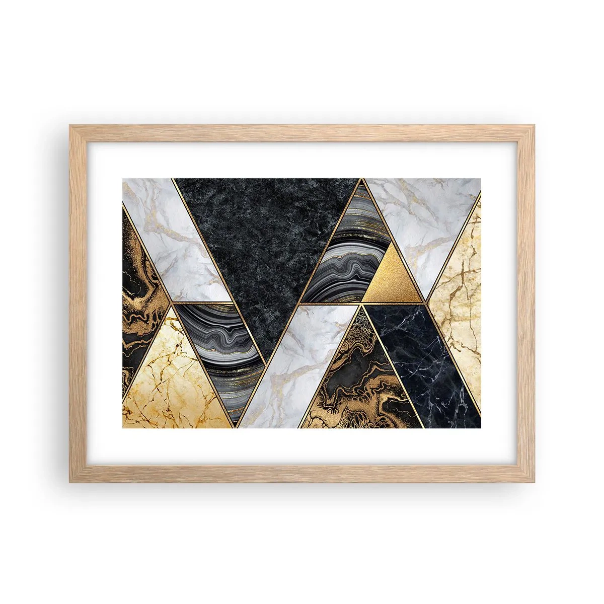 Poster in cornice rovere chiaro - Pietra su pietra - 40x30 cm