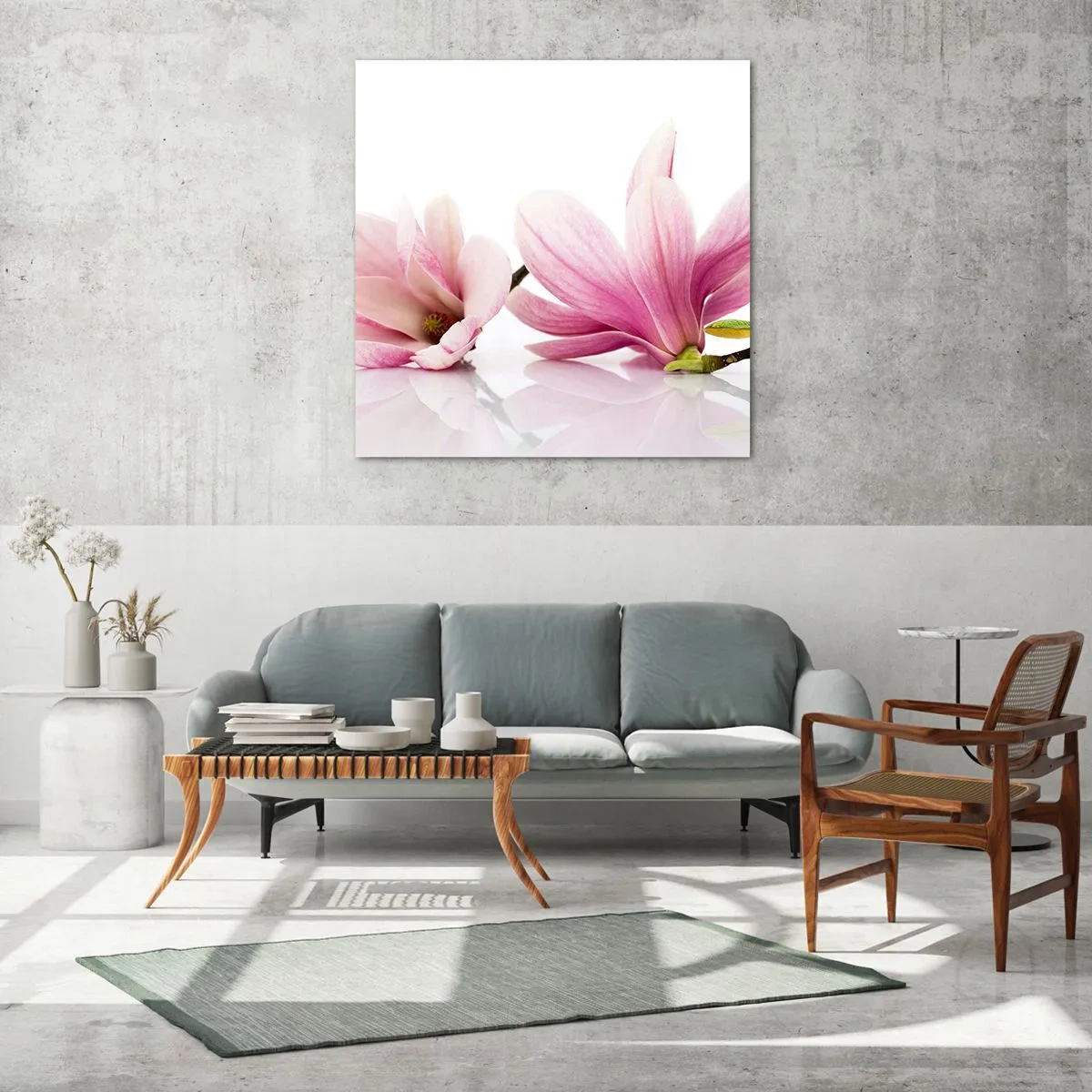 Quadro su vetro - Delicati come un soffio di primavera - 60x60 cm