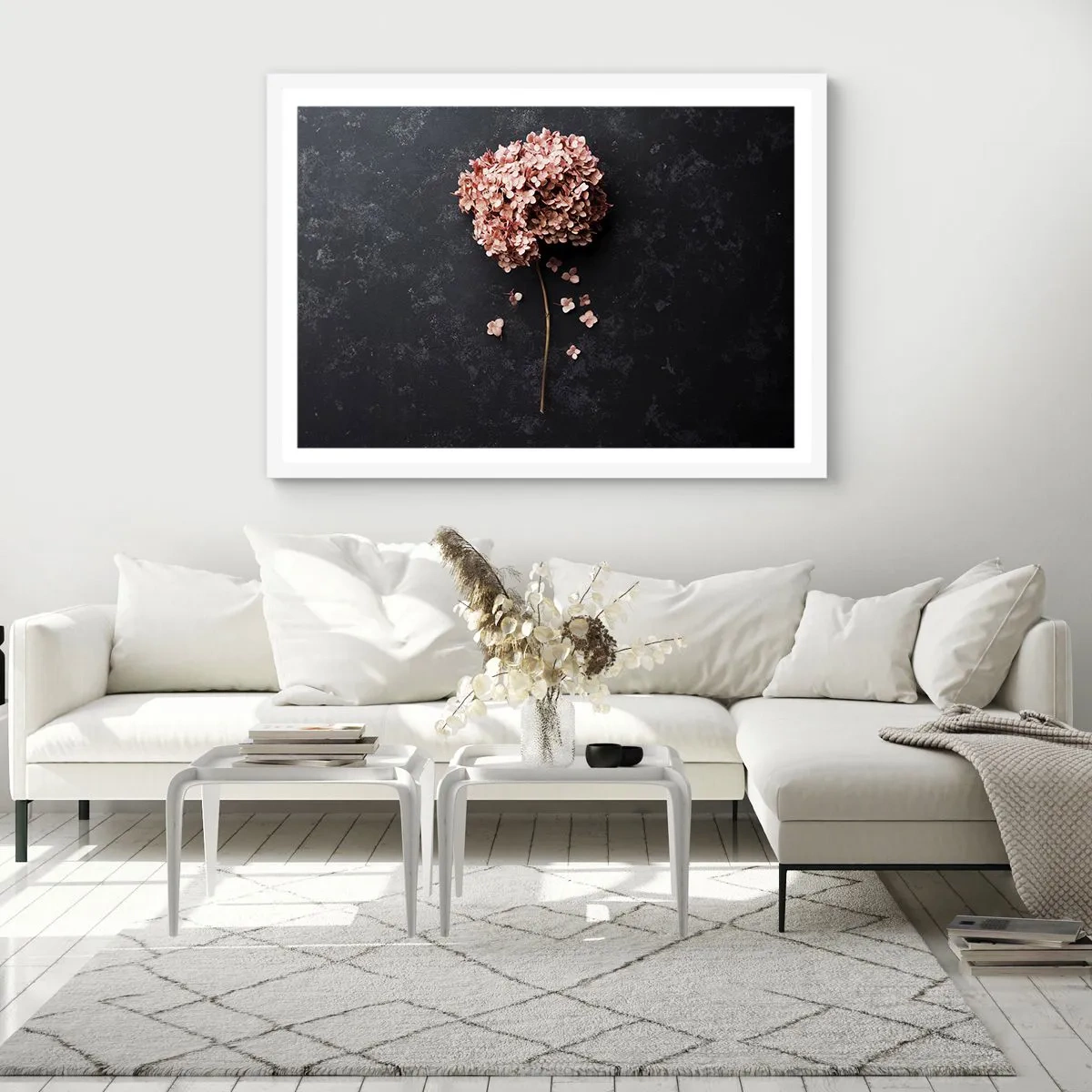 Poster in cornice bianca - Un vero segno romantico - 100x70 cm