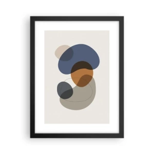 Poster in cornice nera - Gocce di colore - 30x40 cm