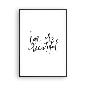 Poster in cornice nera - Leggi e ripeti - 70x100 cm