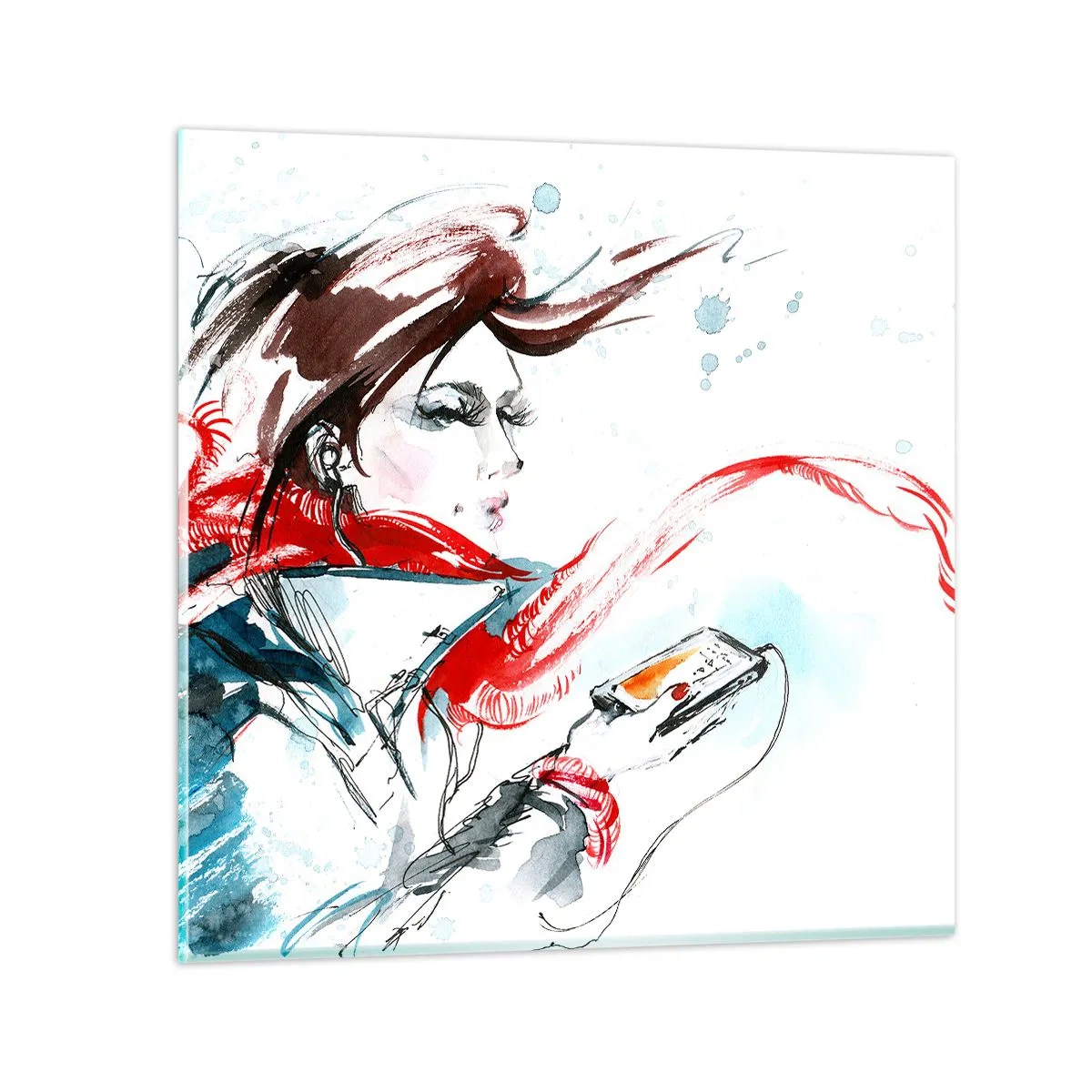 Quadro su vetro - Sentire la musica dentro - 30x30 cm