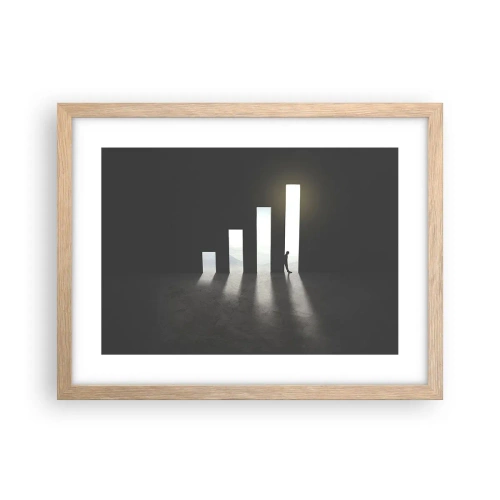 Poster in cornice rovere chiaro - Successo - impressione - 40x30 cm