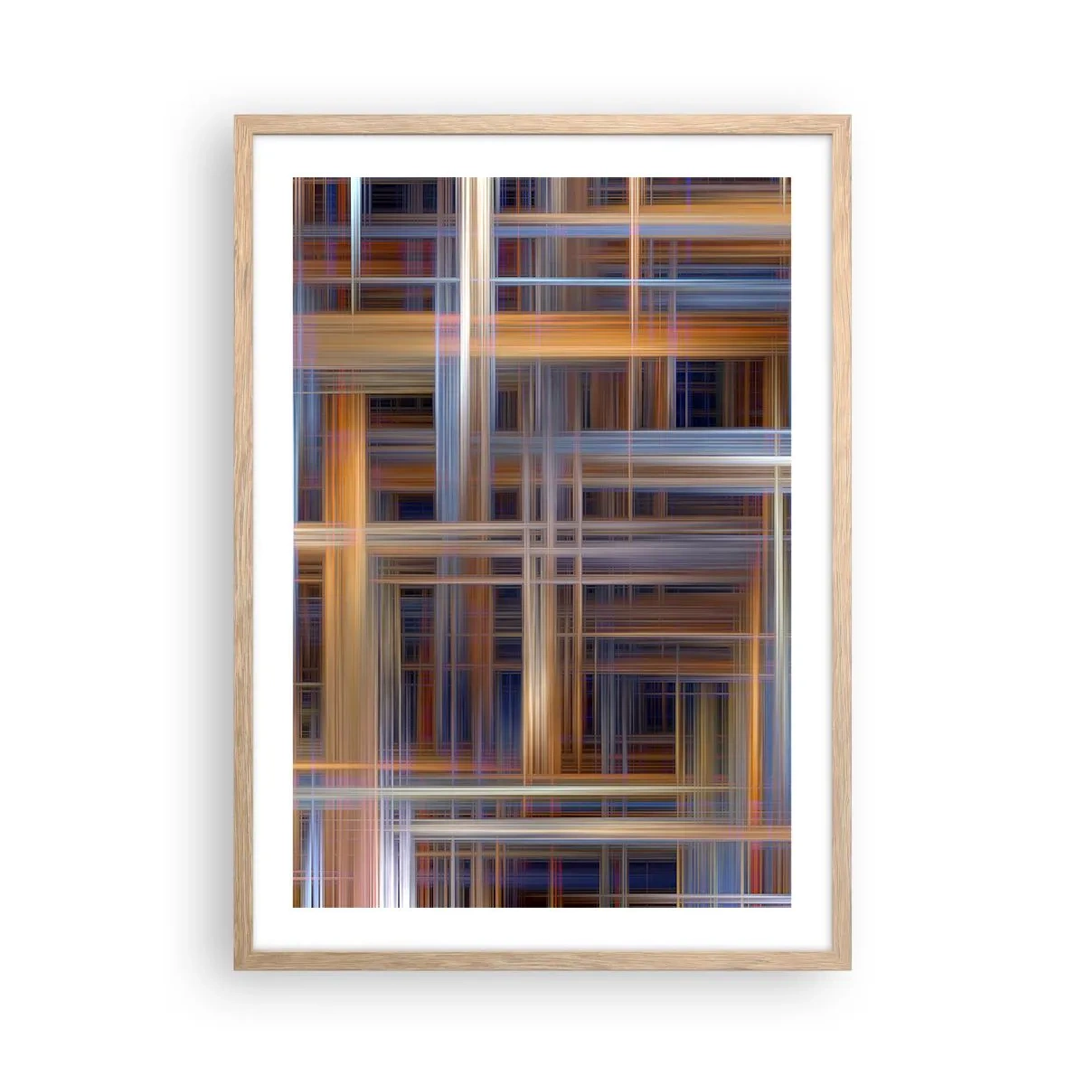 Poster in cornice rovere chiaro - Tessute con la luce - 50x70 cm