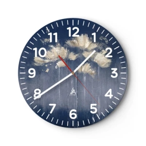 Orologio da parete - Orologio in Vetro - Come petali al vento - 40x40 cm